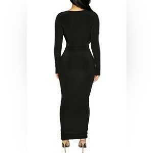 Black elegant long sleeve dress